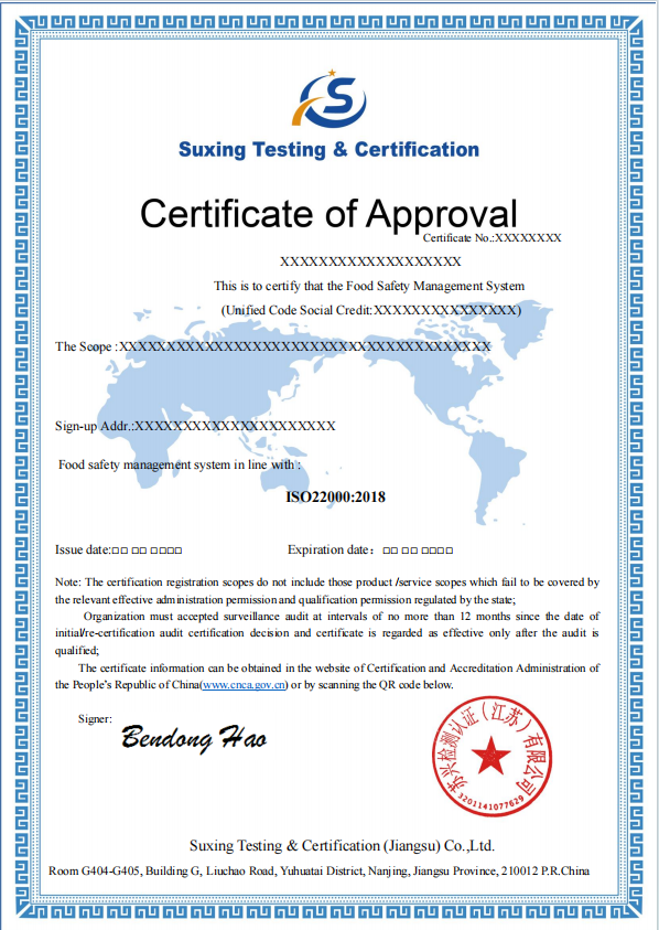 Certificate of Approval